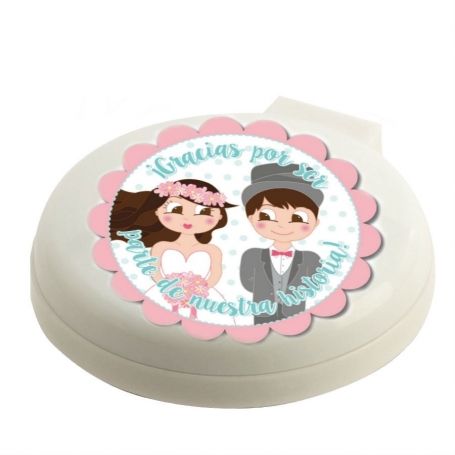 Brosse à Cheveux Avec Miroir Pour Mariage