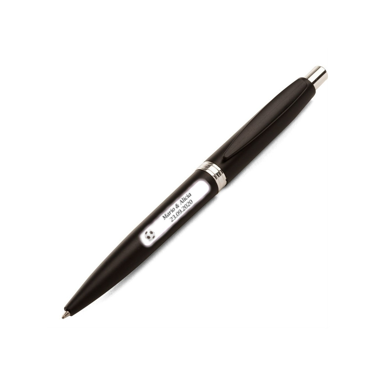 Stylo noir personnalisé pour les invités