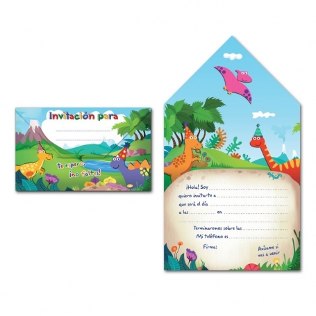 Enveloppe Invitation Dinosaures