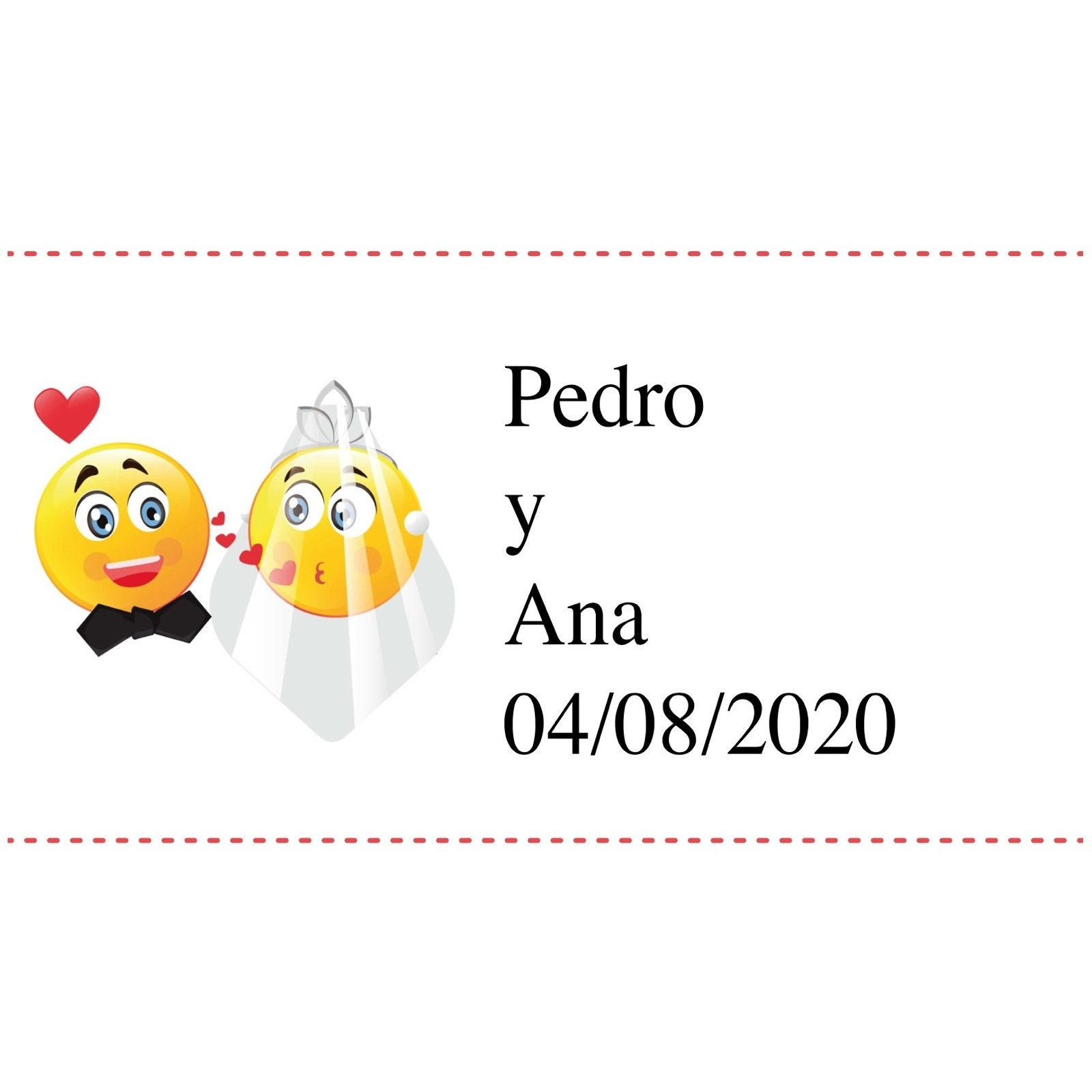 Étiquettes personnalisées mariage