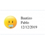 Autocollant personnalisé baptême d'emoji