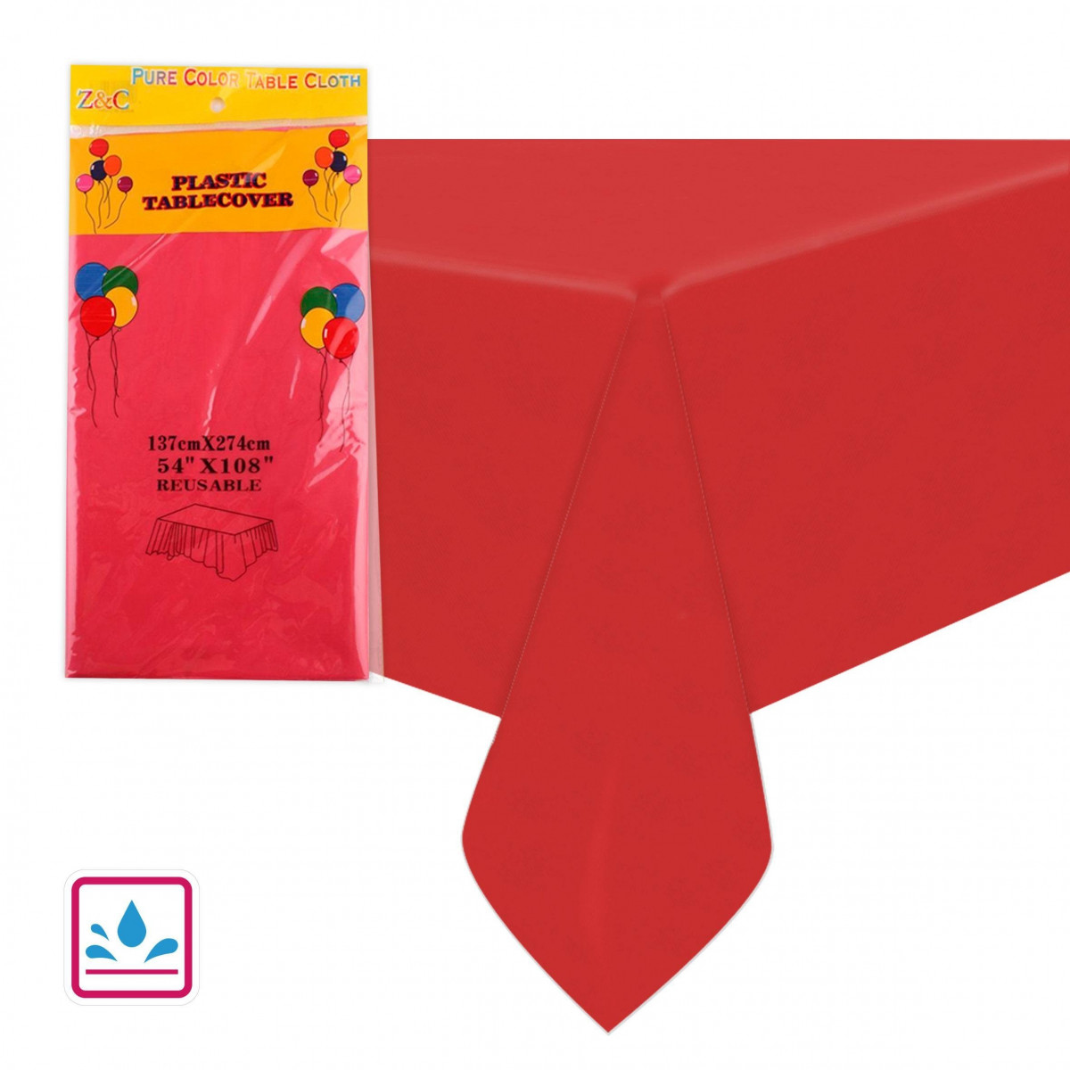Nappes de couleur rouge