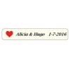 Adhésif Transparent Rectangulaire 5x1, Stickers Mariage Original et Pas Cher