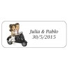 Sticker Rectangulaire 6 x 2, Stickers Mariage Original et Pas Cher