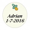 Sticker Rond 2cm transparent, Stickers Baptême Original et Pas Cher